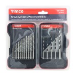 Timco Ground Jobber & Masonry Drill Set 17pc
