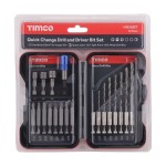 Timco Driver Bit & Ground Jobber Drill Bit Set 20pc