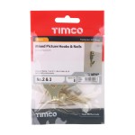 Timco Mixed Picture Hanging Hooks - Electro Brass