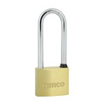 Timco Brass Padlock Long Shackle