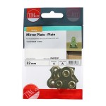 Timco Mirror Plates - Plain - Electro Brass