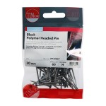 Timco Polymer Headed Pins Stainless Steel - Black
