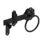 Timco Ring Gate Latch - Plain - Black