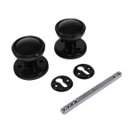 Timco Plastic Rim / Mortice Knob Set - Black