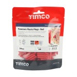 Timco Premium Plastic Plugs 34mm - Red