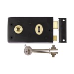Timco Rim Sash Lock - Inward and Outward Keep - Black