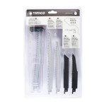 Timco Reciprocating Saw Blade Mixed Set For Wood & Metal Cutting - High Carbon Steel & Bi-Metal 10pc