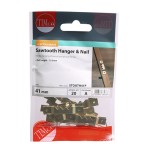 Timco Sawtooth Hangers and Nails - Electro Brass
