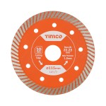 Timco Premium Tile & Ceramic Diamond Blade 115 x 22.2mm - Thin Turbo