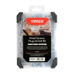 Timco Mixed Tray 251pc Screws Plug & Drill Bit - Zinc