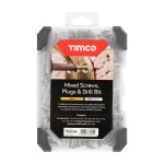 Timco Mixed Tray 251pc Screws Plug & Drill Bit - Yellow