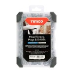 Timco Mixed Tray 251pc Screws Plug & Drill Bit 
