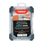 Timco Mixed Tray 91pc Screws, Plug & Drill Bit - A2 Stainless Steel