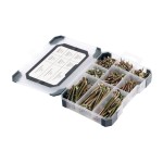 Timco Mixed Tray 340pc Woodscrews - Yellow