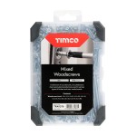 Timco Mixed Tray 340pc Woodscrews - Zinc