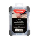 Timco Mixed Tray 495pc Pins & Nails - Bright