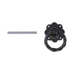 Timco Ring Gate Latch - Twisted - Black