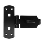 Timco Vertical Pattern Bolt On Hasp & Staple - Heavy Duty - Black