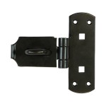 Timco Vertical Pattern Bolt On Hasp & Staple - Heavy Duty - Black