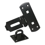 Timco Vertical Pattern Bolt On Hasp & Staple - Heavy Duty - Black