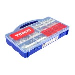 Timco Twin-Threaded Woodscrews Mixed Tray 1140pc - Zinc