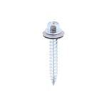 Timco Metal Construction Thin Sheet Metal to Timber Screws - Hex - EPDM Washer - Slash Point - Zinc