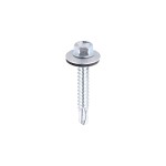 Timco Metal Construction Light Section Self Drilling Screws EPDM Washer Hex - Zinc