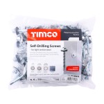 Timco Metal Construction Light Section Self Drilling Screws EPDM Washer Hex - Zinc