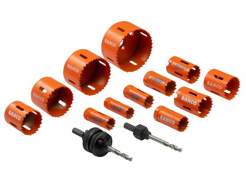Bahco BAH3834122PB Plumber's Bi-Metal Holesaw Set, 14 Piece