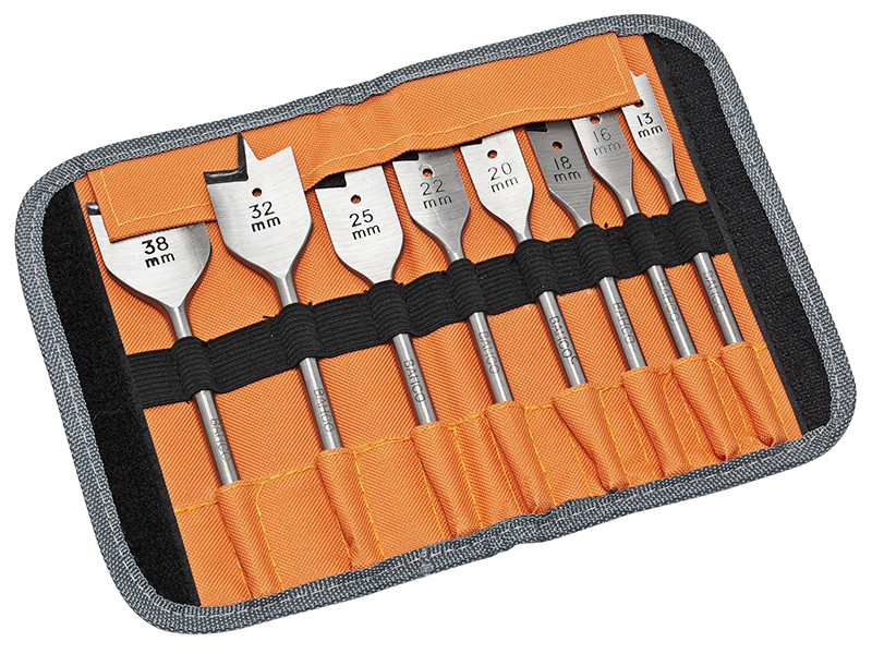 Bahco BAH9529S8 9529 S8 Flat Bit Set in Roll Case, 8 Piece