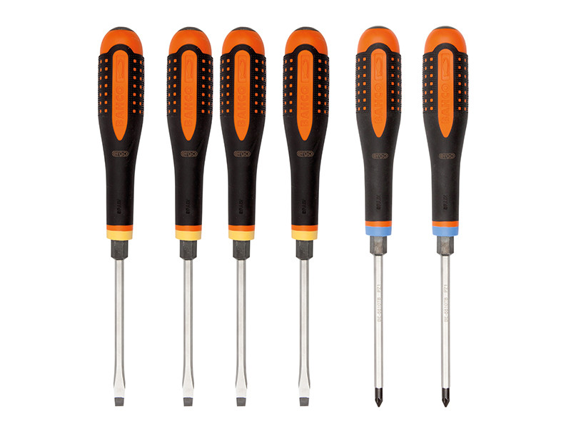 Bahco BAH9882TB ERGO™ Through Blade Screwdriver Set, 6 Piece