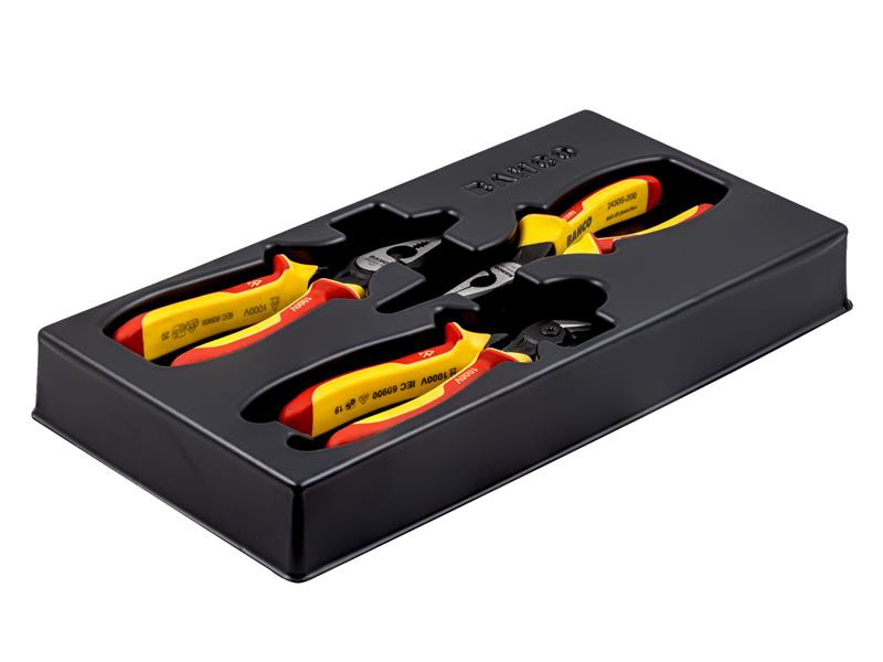 Bahco BAH9897S3 ERGO™ All-Round Insulated Pliers Set, 3 Piece