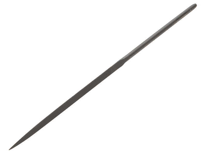 A Bahco bastard square file with a hardened steel abrasive surface and a turned wooden or synthetic handle, for shaping and deburring metal.
