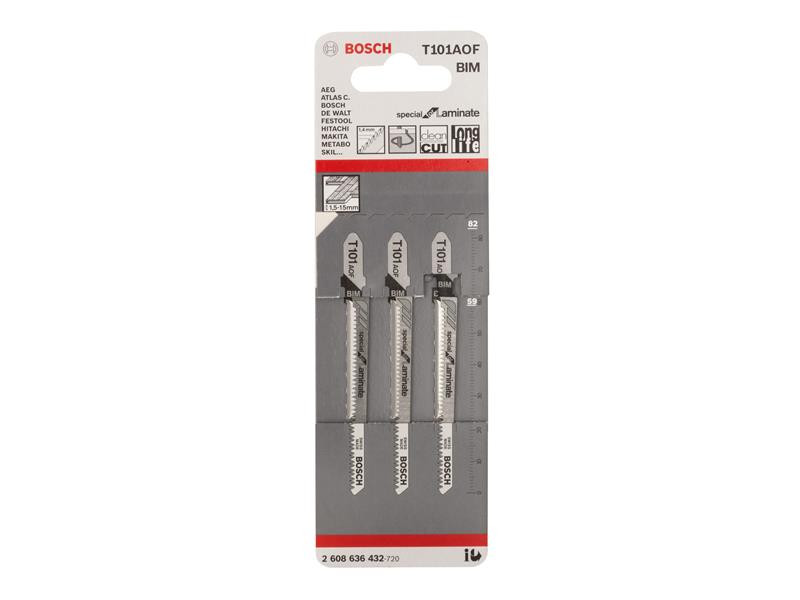 Bosch T101AOF T 101 AOF Jigsaw Blades 1 x Pack of 3 Laminate