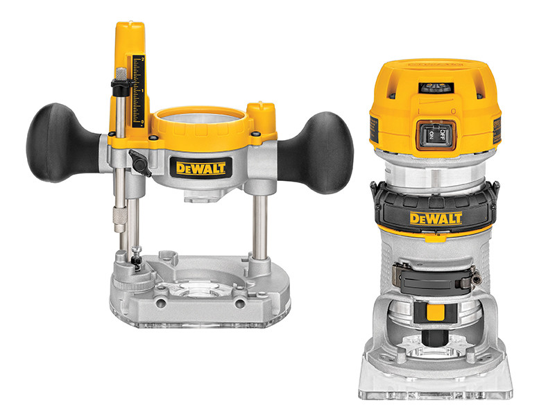 DEWALT D26204K 1/4in Premium Plunge & Fixed Base Combi Router 900W 240V 110v