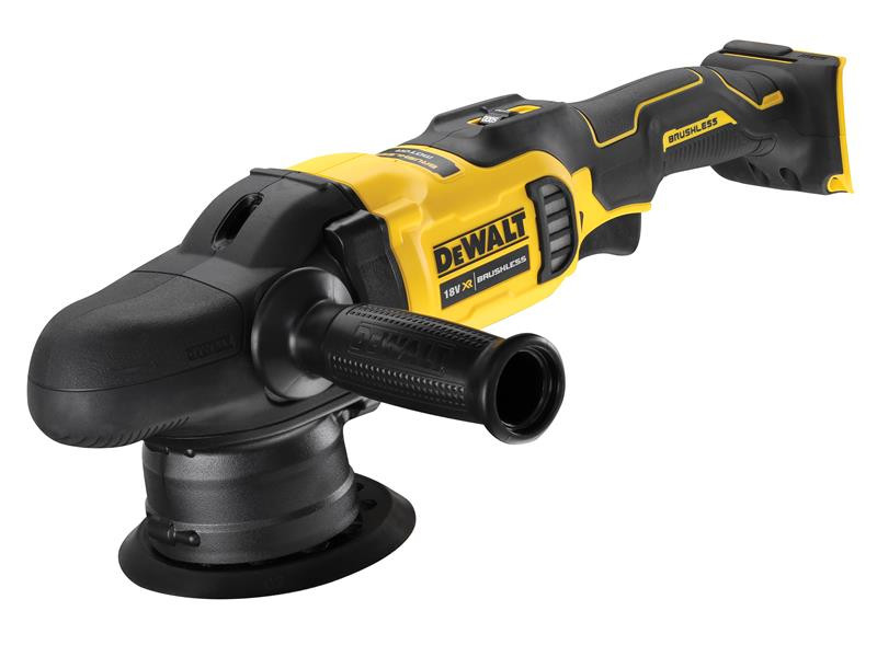 A yellow and black DEWALT cordless power tool, 18V, with an ergonomic grip, designed for use on construction and maintenance tasks.
