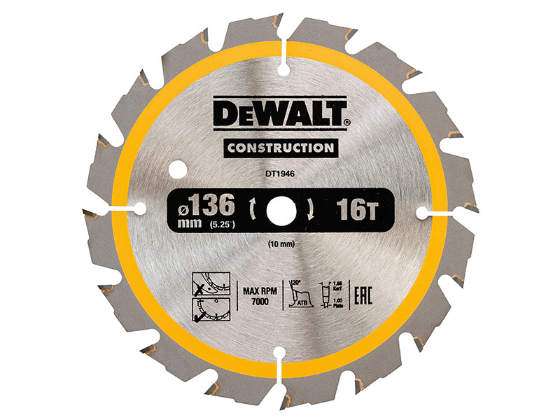 DEWALT DT194QZ Cordless Construction Trim Saw Blades