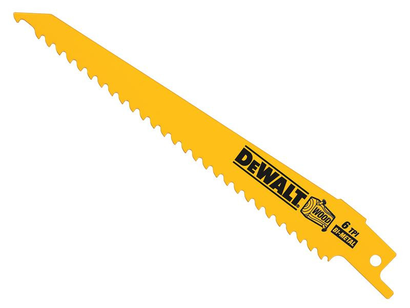 DEWALT DT23QZ Bi-Metal Reciprocating Blade for Wood with Nails 152mm - 305mm (Pack 5)