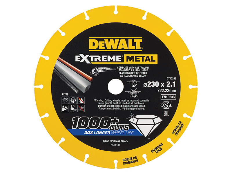 DEWALT Extreme Metal Cut Off Saw Blade 230 x 22.23 2.10mm (DT40255QZ)