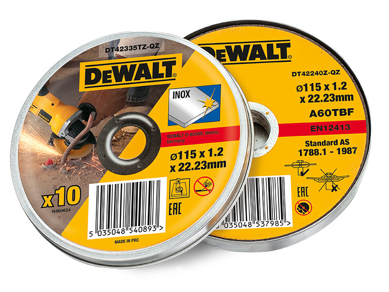 A yellow and black DEWALT cordless power tool, with an ergonomic grip, designed for use on construction and maintenance tasks.