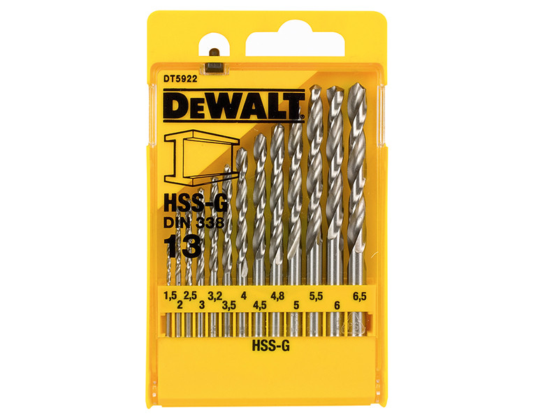 DEWALT DT5922QZ HSS-G Jobber Drill Bit Set, 13 Piece