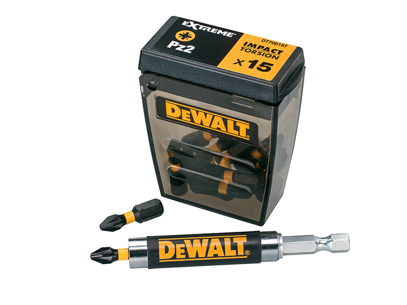 A yellow and black DEWALT cordless power tool, with an ergonomic grip, designed for use on construction and maintenance tasks.