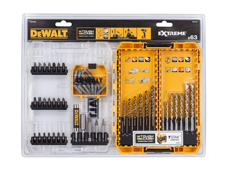 A yellow and black DEWALT cordless drill driver with a keyless chuck and variable-speed trigger, for drilling and screw driving.