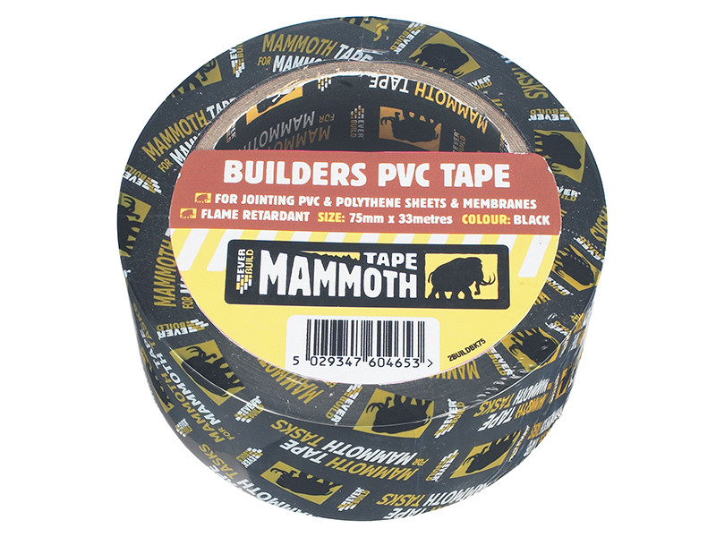 Everbuild EVB2BTBK Builder's PVC Tape 33m Black