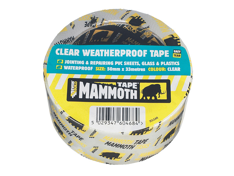 Everbuild EVB2CLEAR10 Weatherproof Tape 50mm x 10m Clear