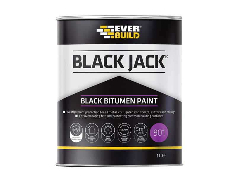 Everbuild EVB90101 Black Jack® 901 Black Bitumen Paints