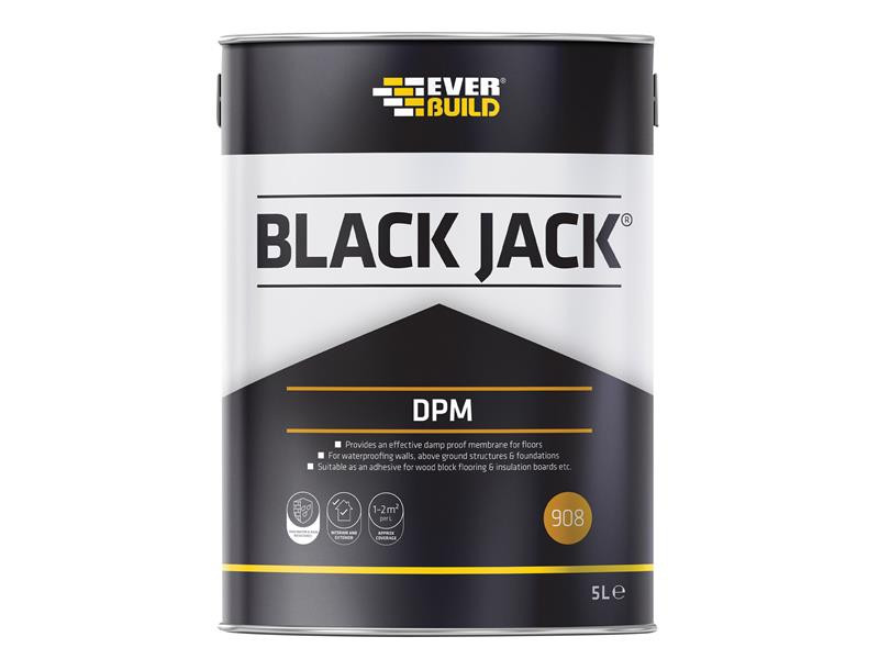 Everbuild EVB90805 Black Jack® 908 D.P.M. 5 litre