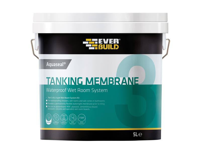 Everbuild EVBAQWPTM Aquaseal Waterproof Tanking Membrane 5 litre