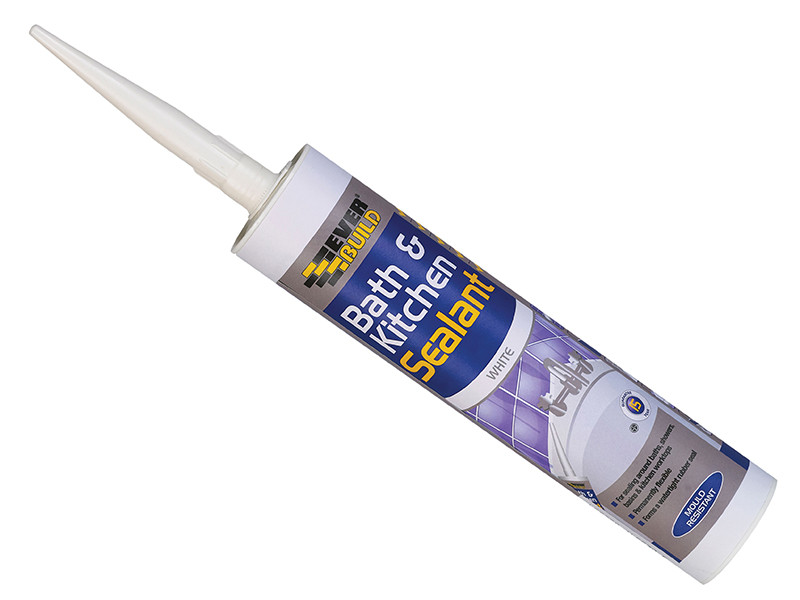 Everbuild EVBBATHWH Bath & Kitchen Sealant White 290ml