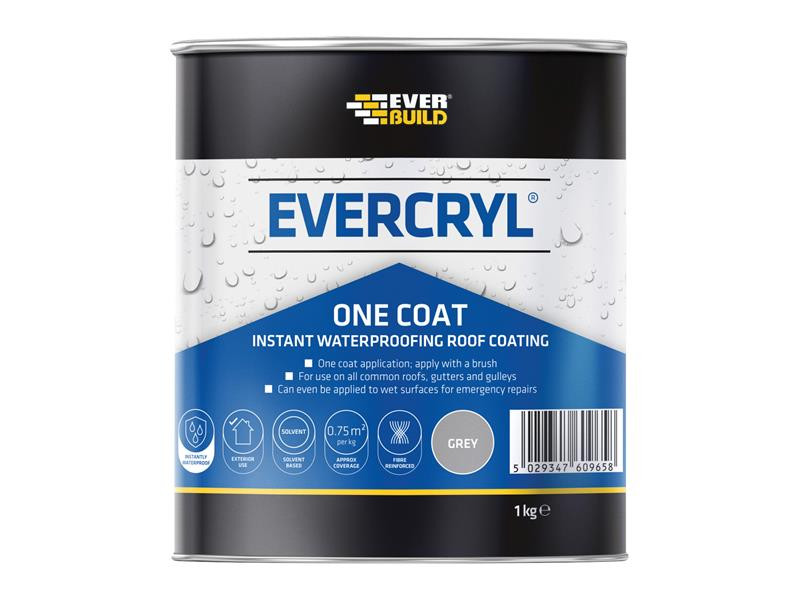 Everbuild EVBEVCGY01 EVERCRYL® One Coat Grey